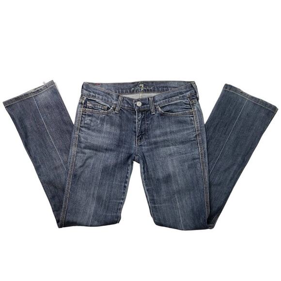 Seven For All Mankind | Colette Medium Wash Embroidered Jeans Size 27 - Picture 2 of 6